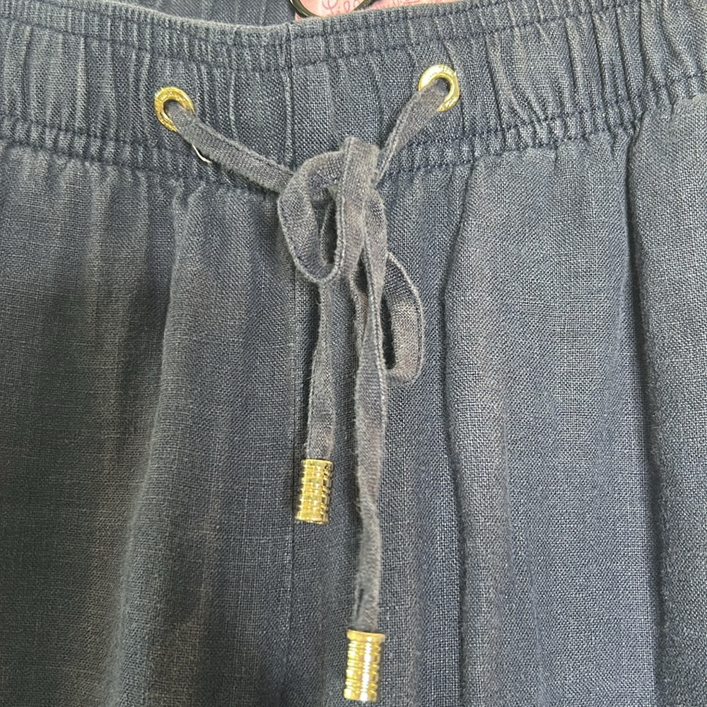 Lilly Pulitzer Navy Blue Elastic Waistband Linen Pants Size X-Small - Picture 7 of 10